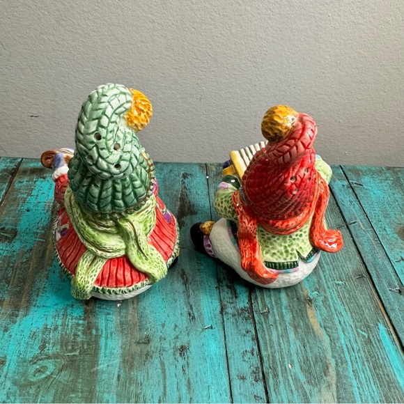 Fitz & Floyd Holiday Jamboree Snowman Salt & Pepper Shakers Christmas - Picture 6 of 16